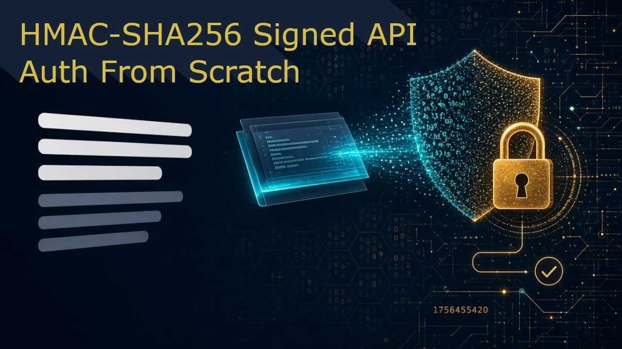 HMAC-SHA256 Signed API Auth From Scratch