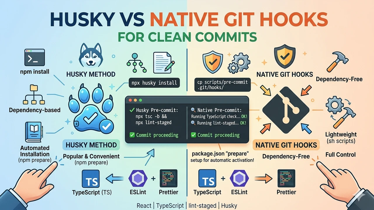 Pre-Commit Hooks: Husky vs Native Git Hooks for Clean Commits